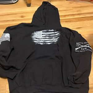 Black grunt style hoodie